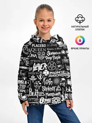 Детское худи / ЛОГОТИПЫ РОК ГРУПП | ROCK