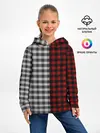 Детское худи / Красно белая рубашка в клетку