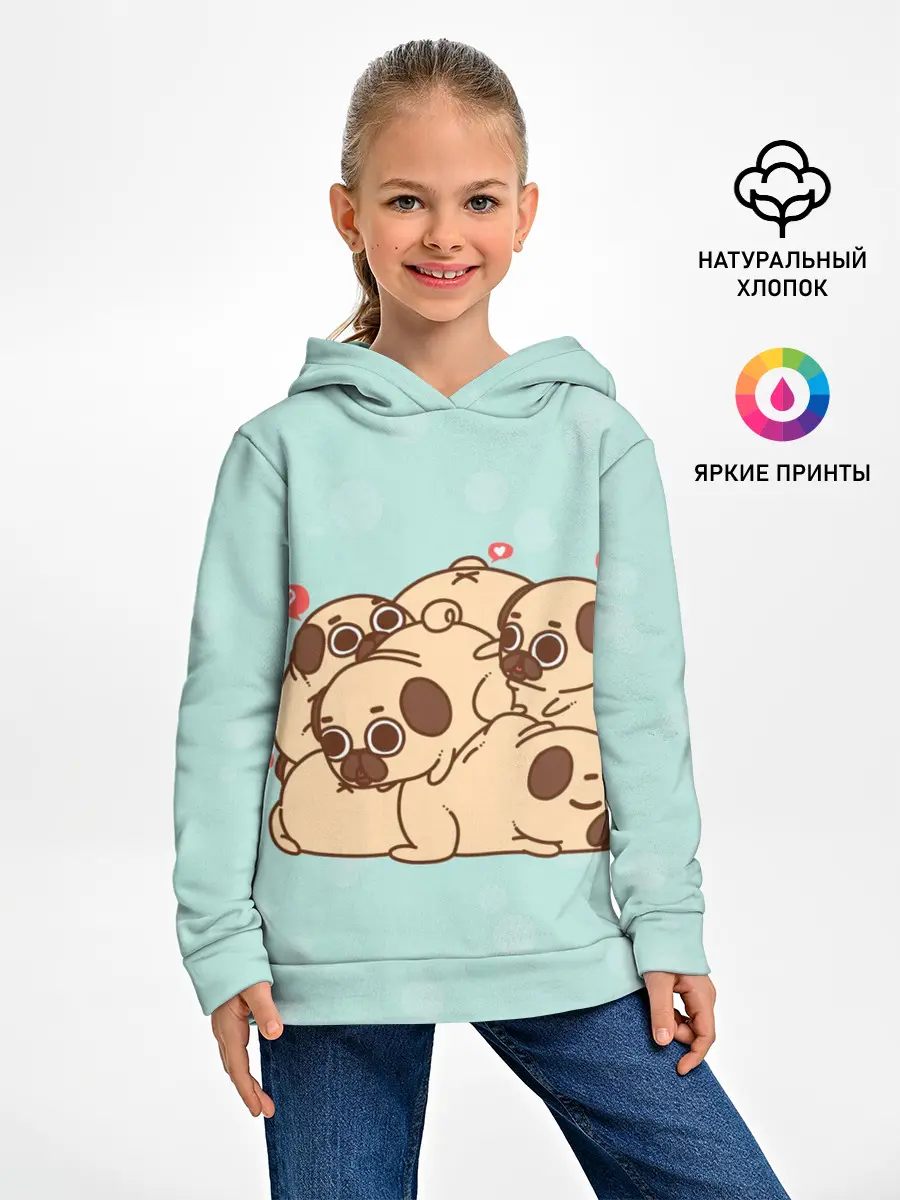Детское худи / Мопсы