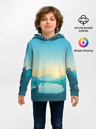 Детское худи / Векторная природа