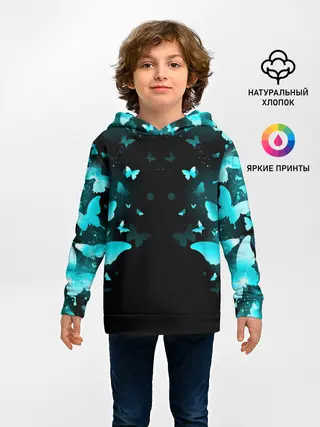 Детское худи / НЕОНОВЫЕ БАБОЧКИ | NEON