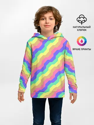 Детское худи / Радужные волны