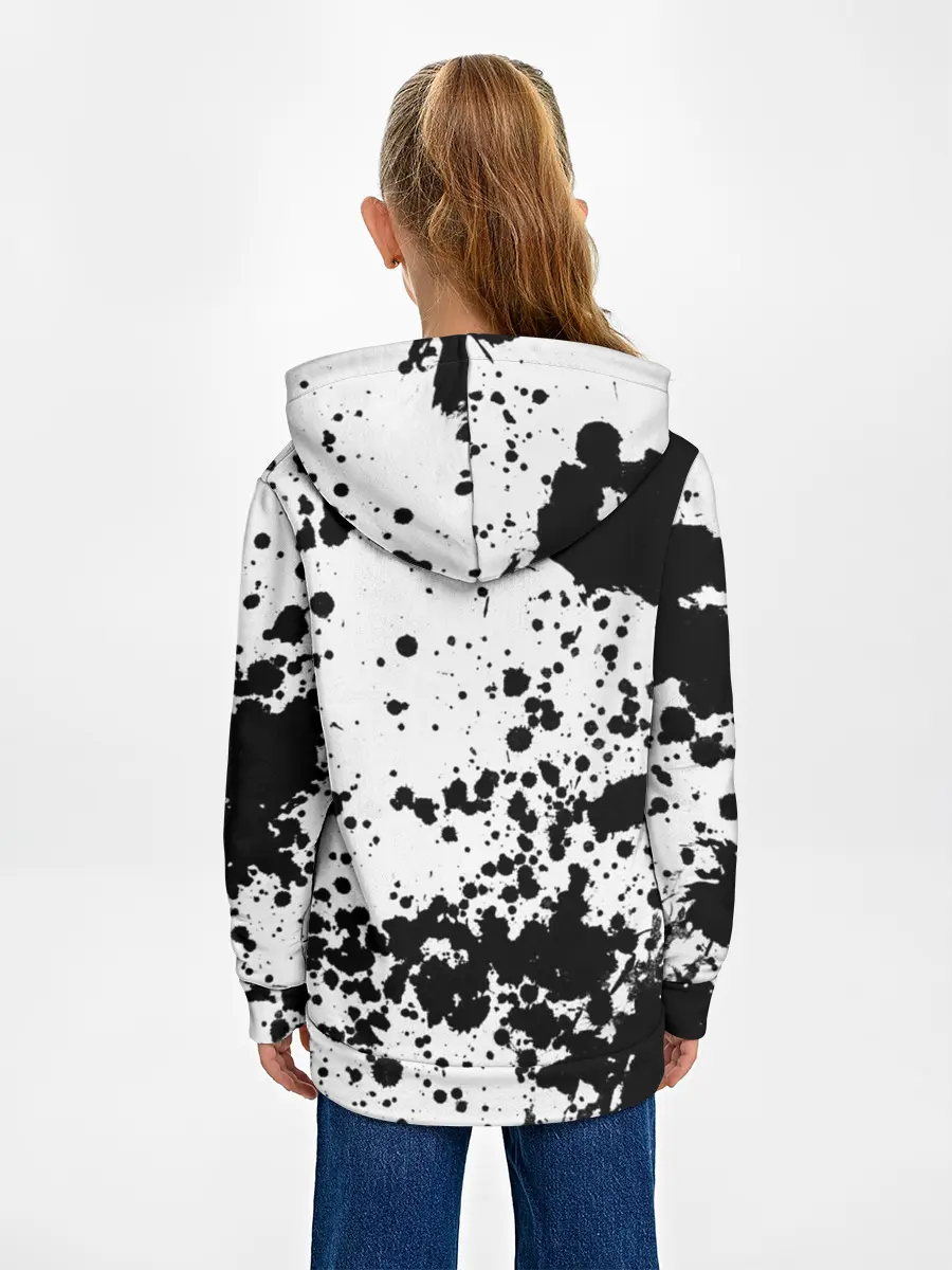 Детское худи / Черно-белые капли