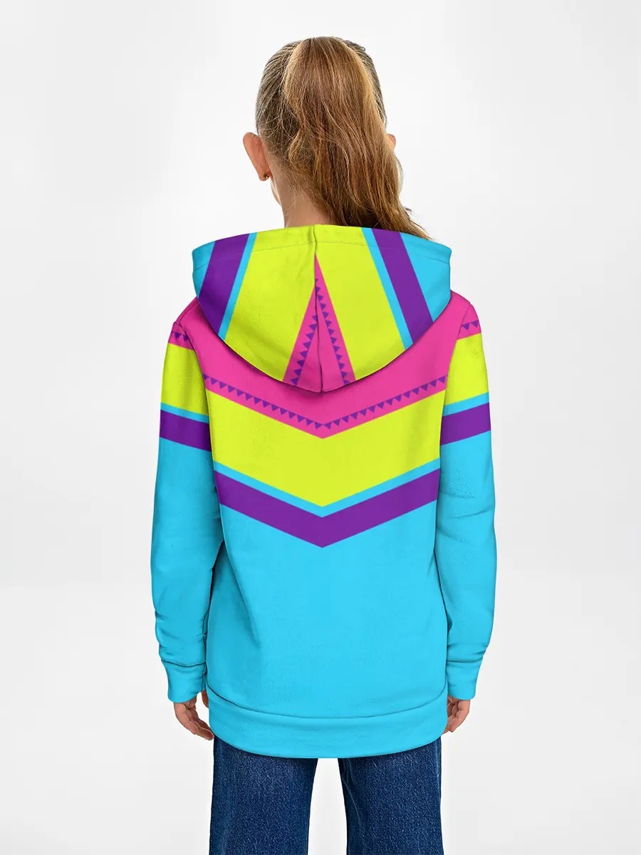 Детское худи / Цветные треугольники_голубой