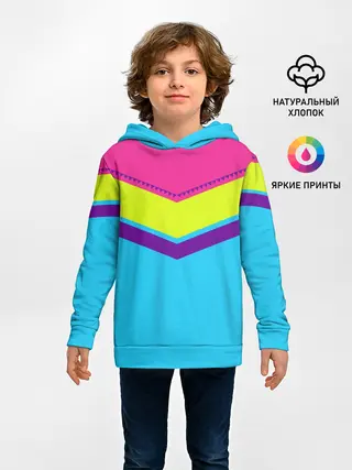 Детское худи / Цветные треугольники_голубой