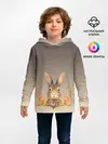 Детское худи / заяц в цветочках