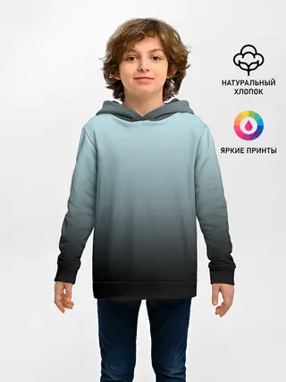 Детское худи / Black and Blue gradient