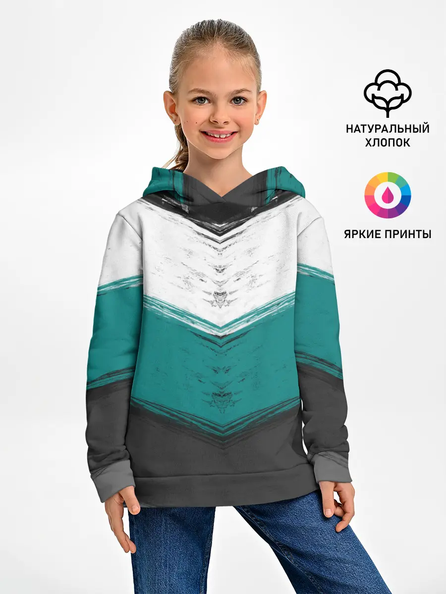 Детское худи / Полосатый абстрактный принт