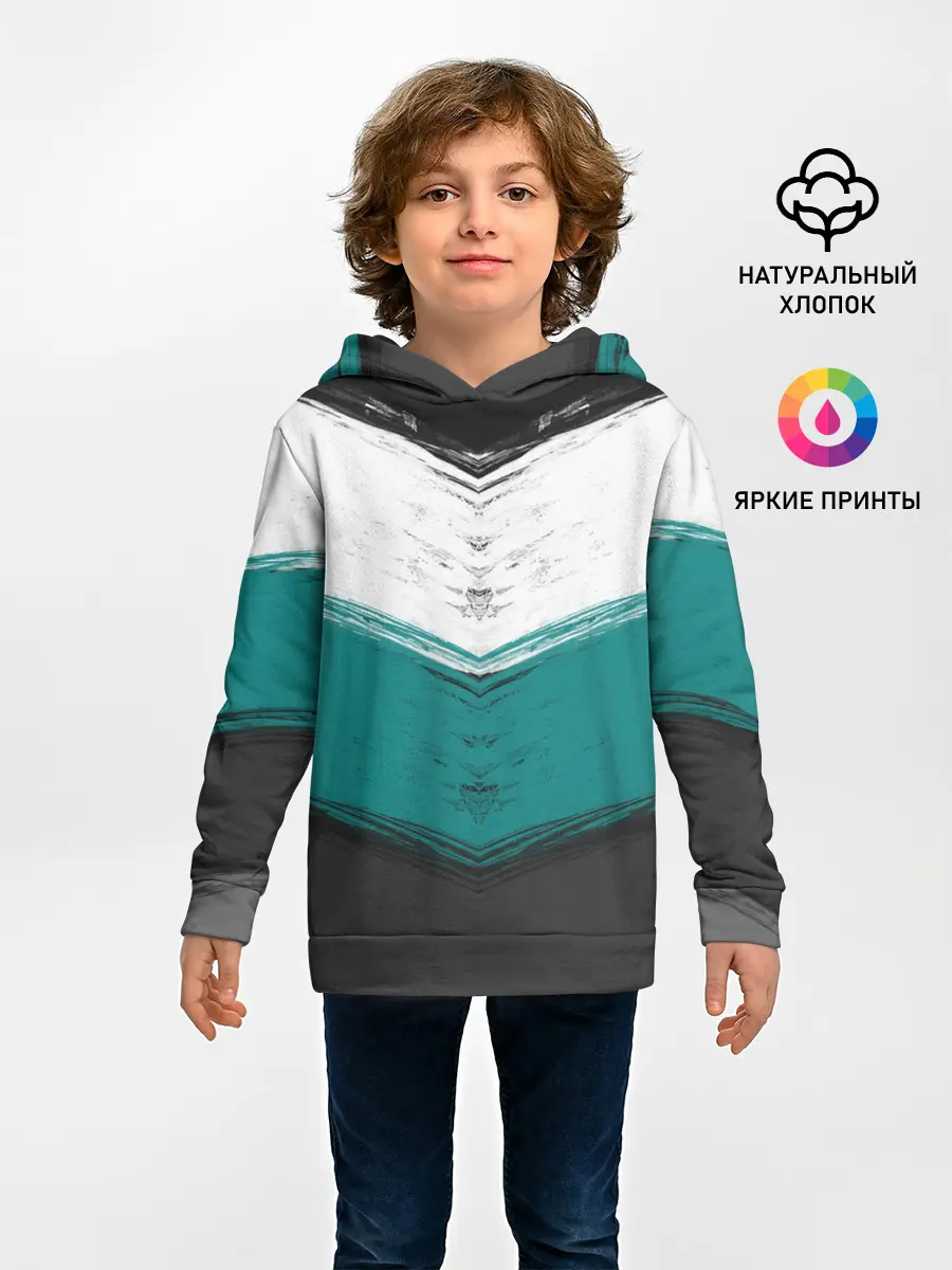 Детское худи / Полосатый абстрактный принт