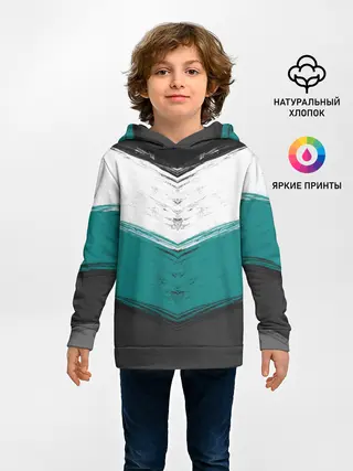 Детское худи / Полосатый абстрактный принт