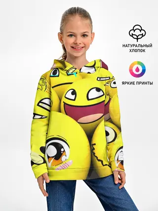 Детское худи / ЖЕЛТЫЕ СМАЙЛИКИ