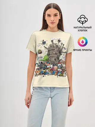 Женская базовая футболка / Мир Миядзаки