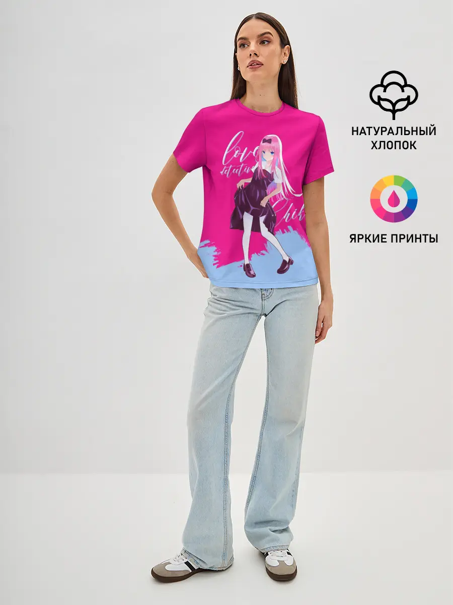 Женская базовая футболка / Love detective Chika