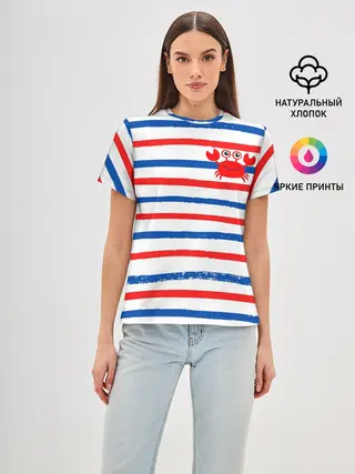 Женская базовая футболка / Крабик