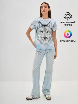 Женская базовая футболка / Волк