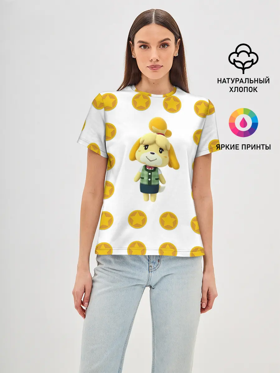 Женская базовая футболка / Animal crossing - Isabelle