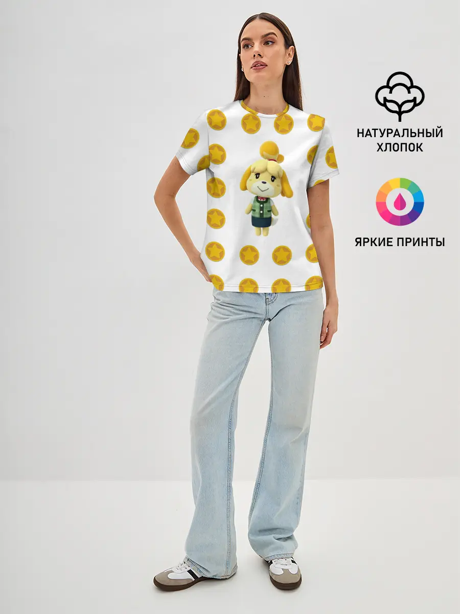 Женская базовая футболка / Animal crossing - Isabelle