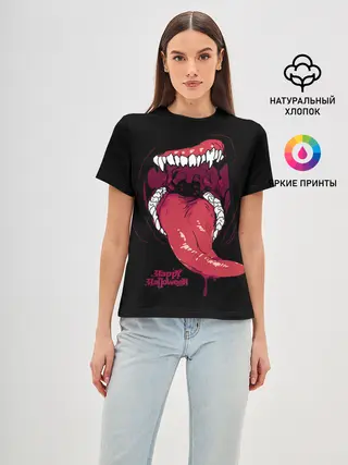 Женская базовая футболка / Пасть хищника