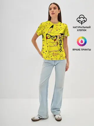 Женская базовая футболка / ПИКАЧУ