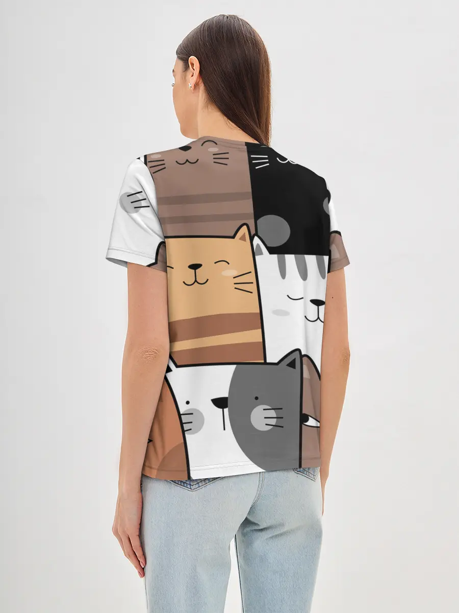 Женская базовая футболка / КОТЕЙКИ | ПАТТЕРН