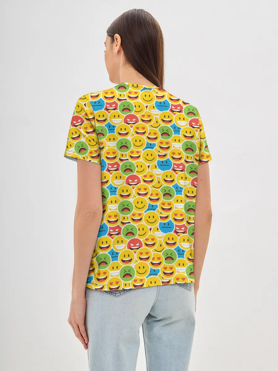 Женская базовая футболка / Смайлики