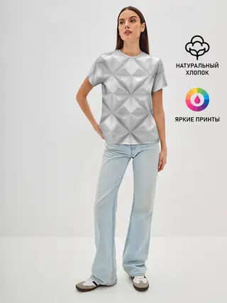 Женская базовая футболка / Ромбы
