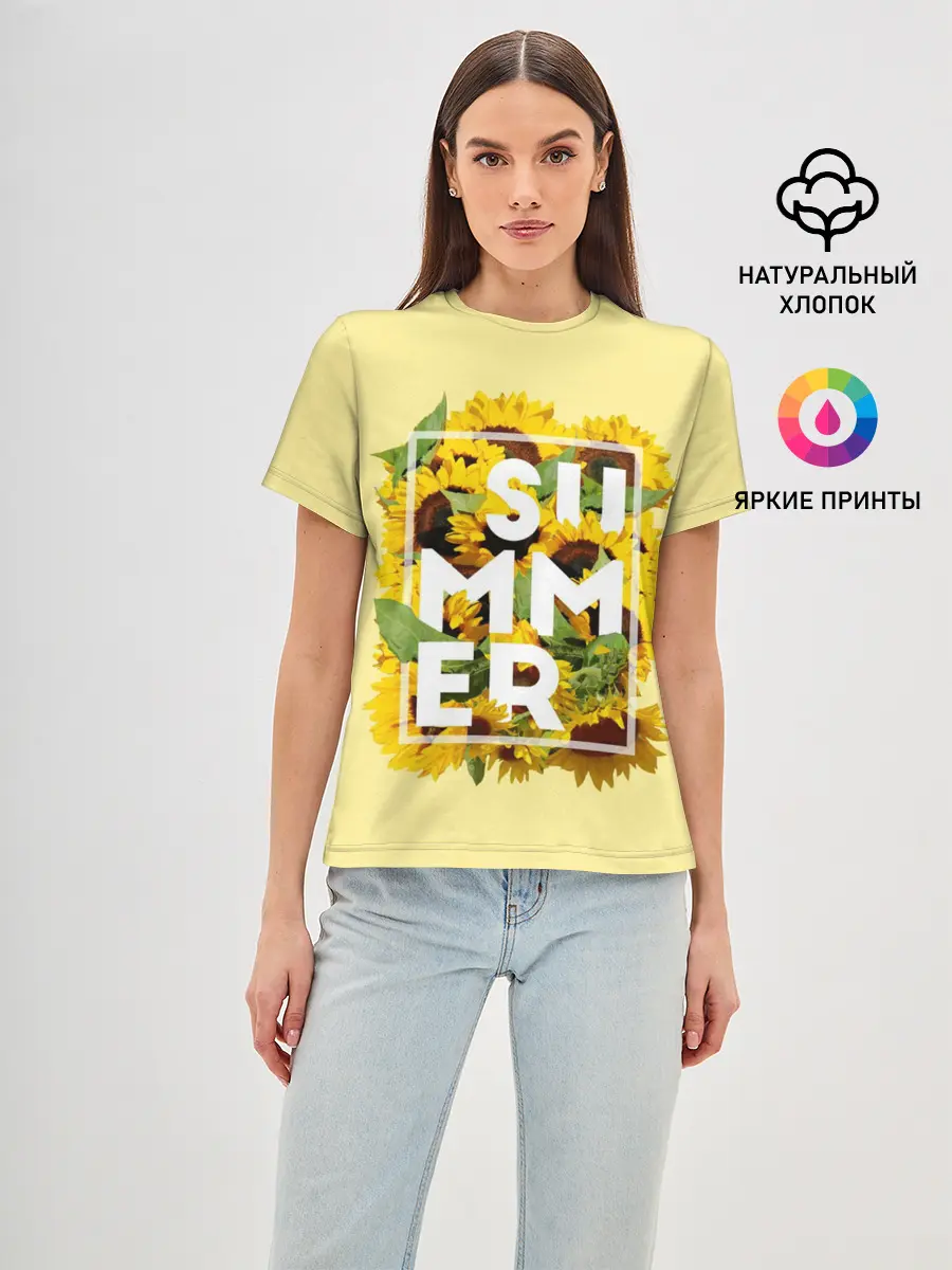 Женская базовая футболка / Лето