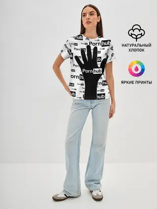 Женская базовая футболка / PornHub