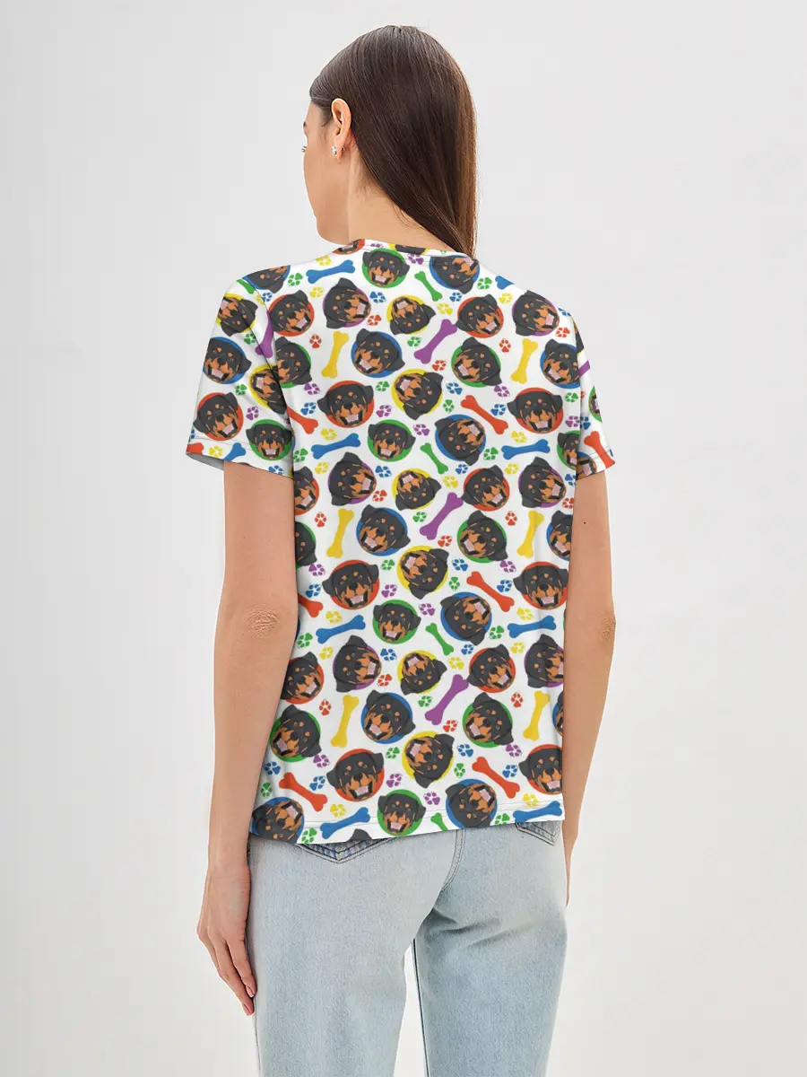 Женская базовая футболка / Ротвейлер