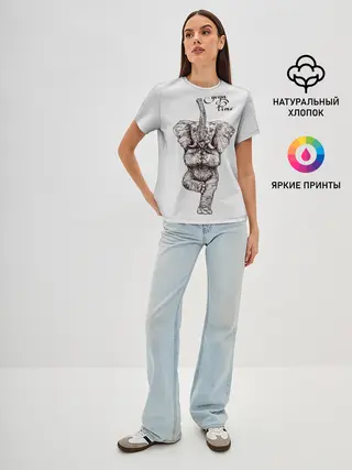 Женская базовая футболка / Yoga time