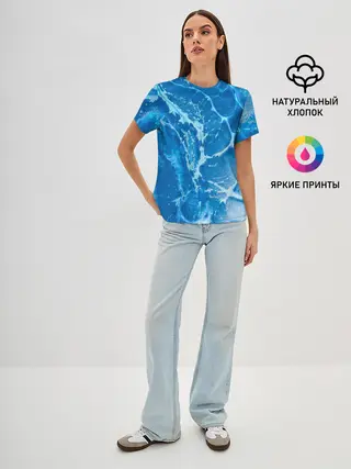 Женская базовая футболка / Ледяной