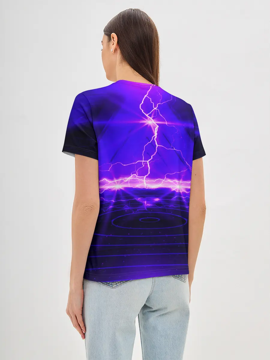 Женская базовая футболка / НЕОНОВЫЕ МОЛНИИ