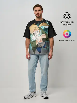 Мужская футболка оверсайз / Цунаде