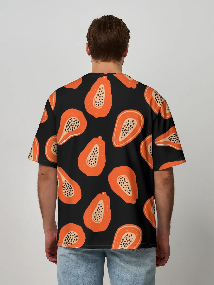 Мужская футболка оверсайз / Папайя