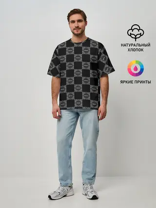 Мужская футболка оверсайз / KIZARU x BIG BABY TAPE