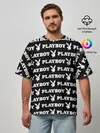 Мужская футболка оверсайз / PLAYBOY PATTERN | ПЛЕЙБОЙ ПАТТЕРН