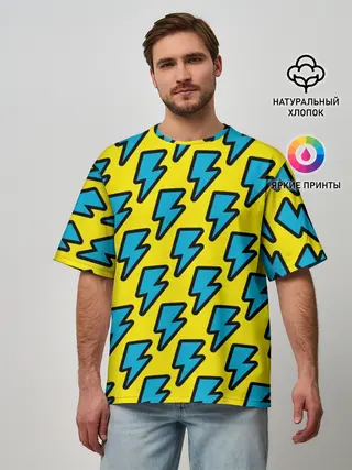 Мужская футболка оверсайз / Молнии