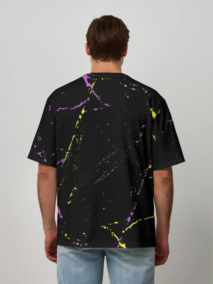 Мужская футболка оверсайз / Pop It Anti Stress - Dinosaur - Grunge