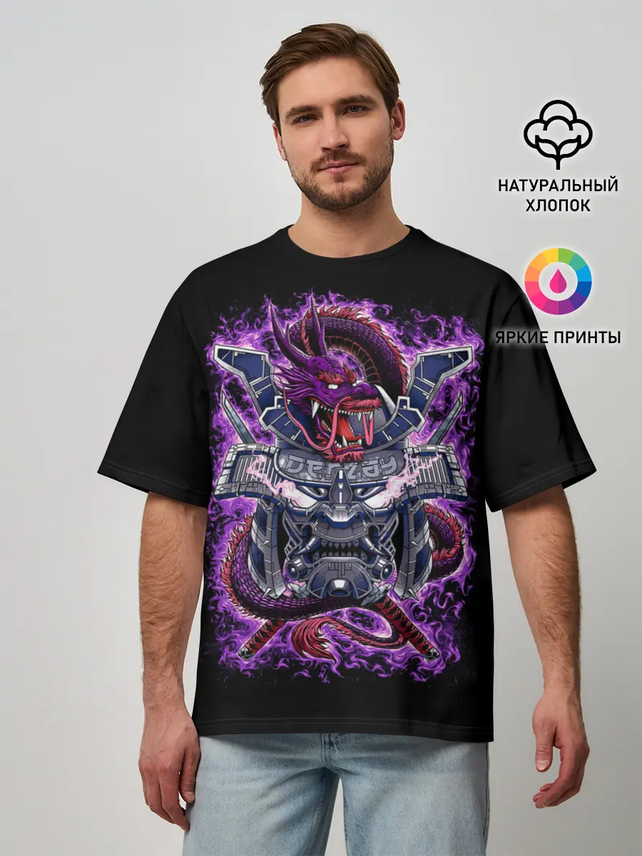 Мужская футболка оверсайз / Cyberpunk 2077