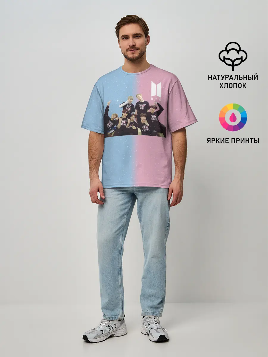 Мужская футболка оверсайз / BTS