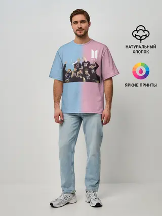 Мужская футболка оверсайз / BTS