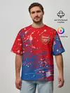 Мужская футболка оверсайз / Arsenal: Фирменные цвета.