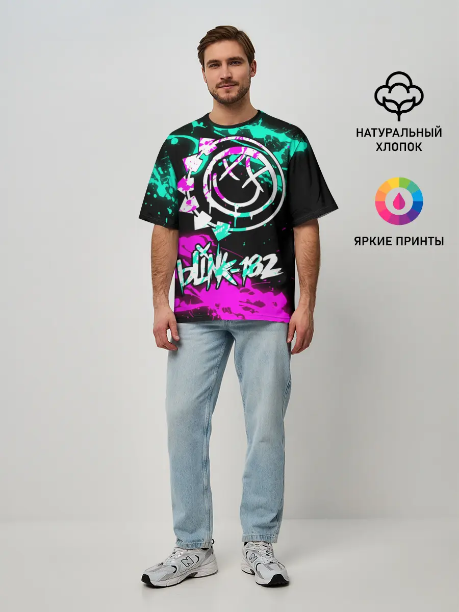 Мужская футболка оверсайз / Blink-182