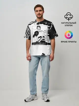 Мужская футболка оверсайз / Ями Сукэхиро Чёрный клевер