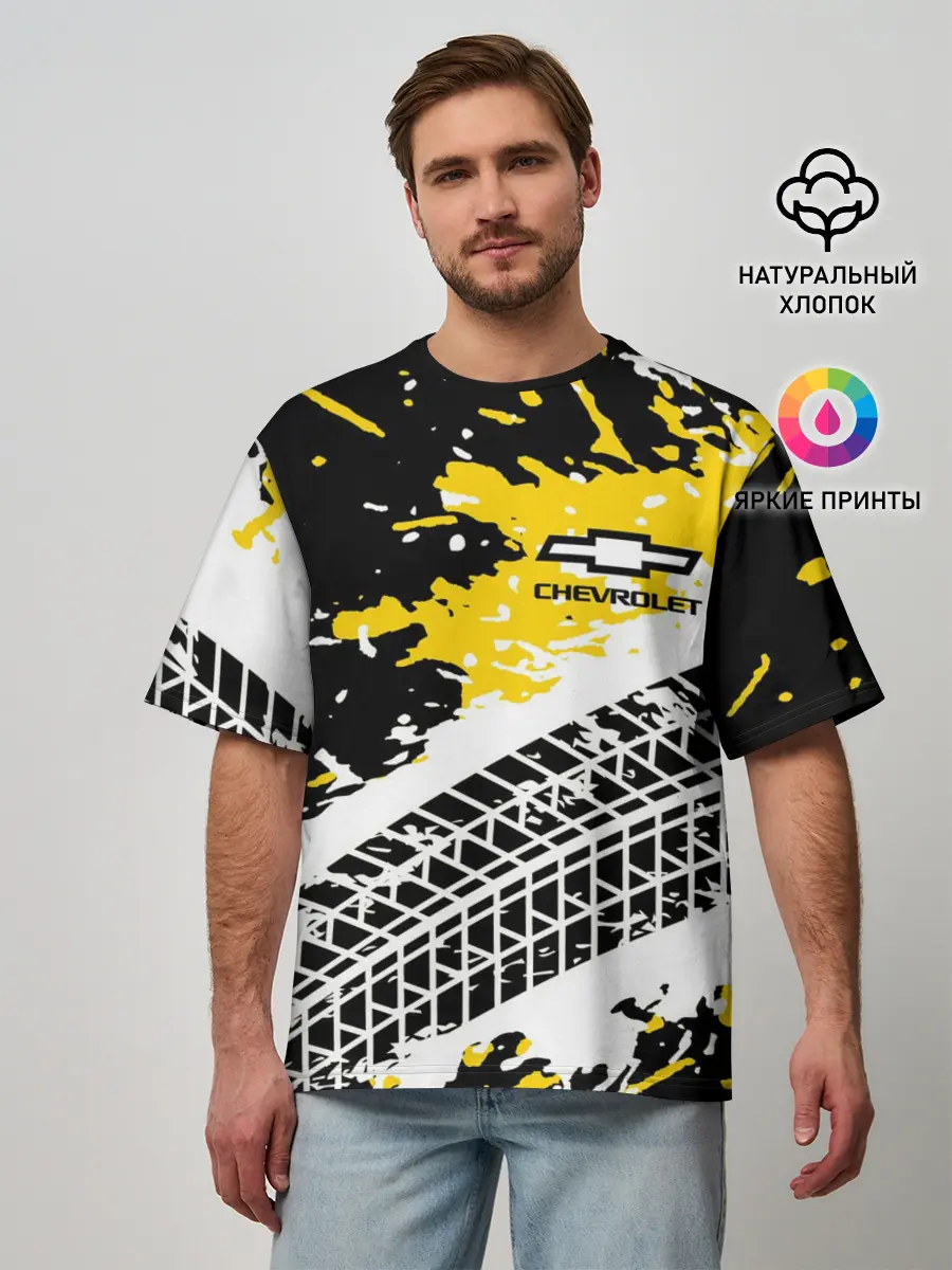 Мужская футболка оверсайз / CHEVROLET