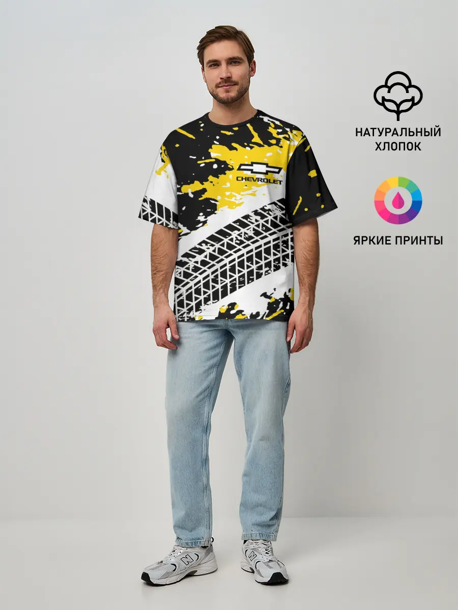 Мужская футболка оверсайз / CHEVROLET