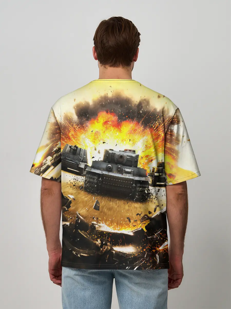 Мужская футболка оверсайз / ТАНКИ