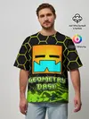 Мужская футболка оверсайз / Geometry Dash