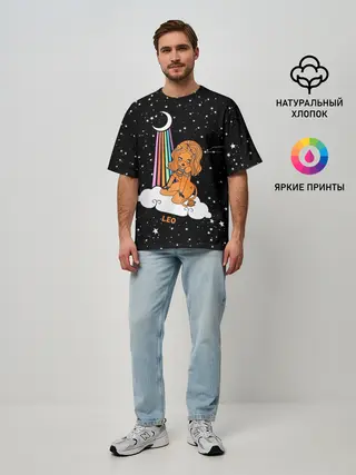 Мужская футболка оверсайз / Львица