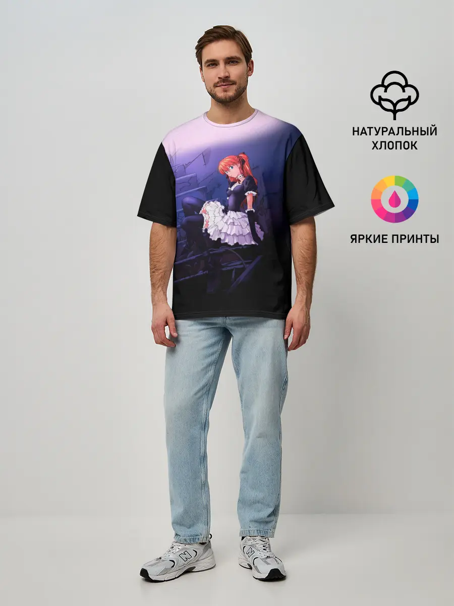 Мужская футболка оверсайз / АСКА ЛЭНГЛИ горничная